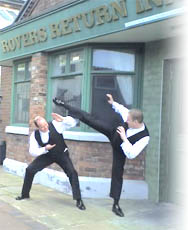 karate outside the rovers return