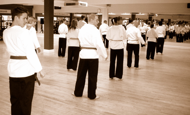 Goyararu martial Arts - grading Nov 06 warm up 